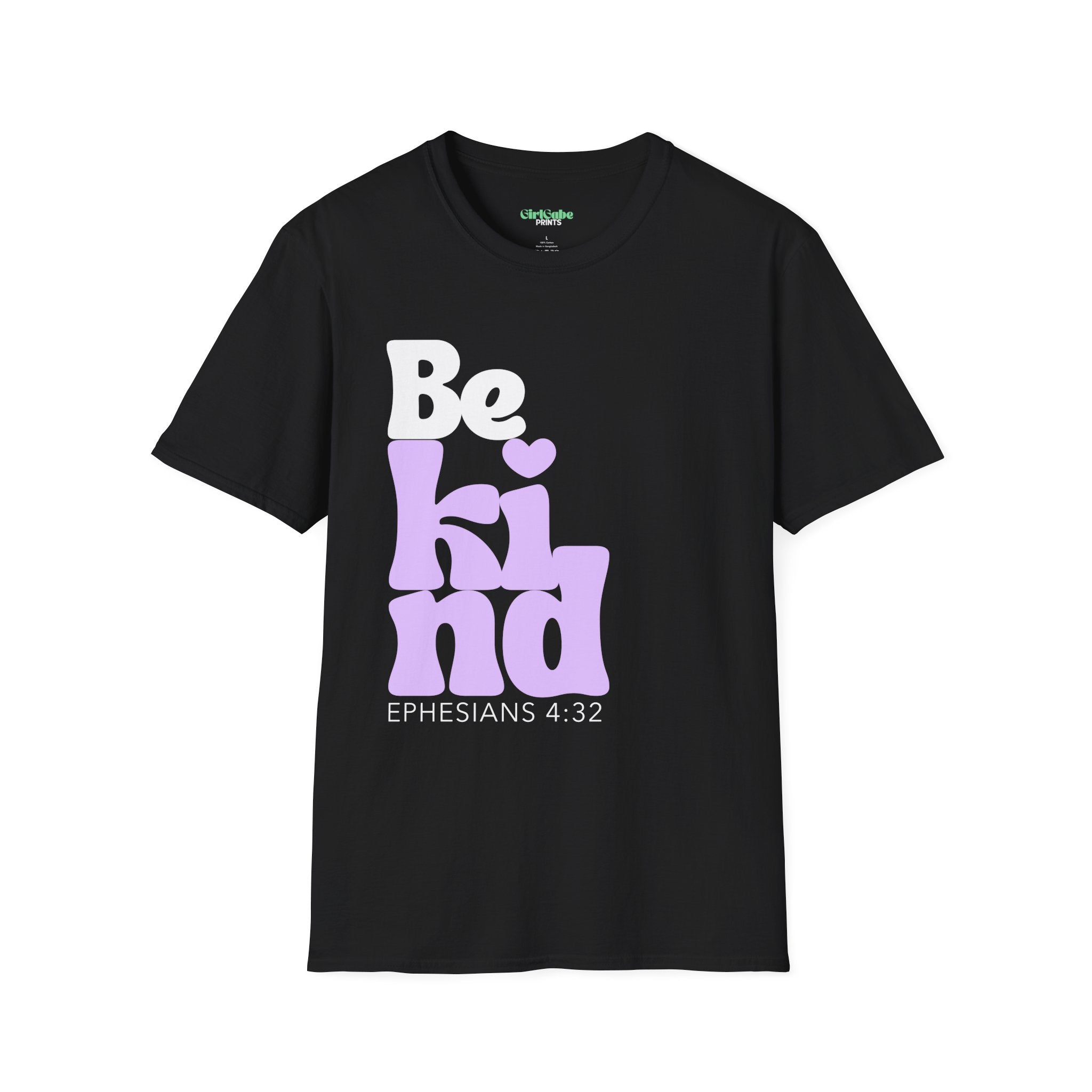 Be Kind T-Shirt Dark— Purple Retro Faith Tee (Ephesians 4:32)
