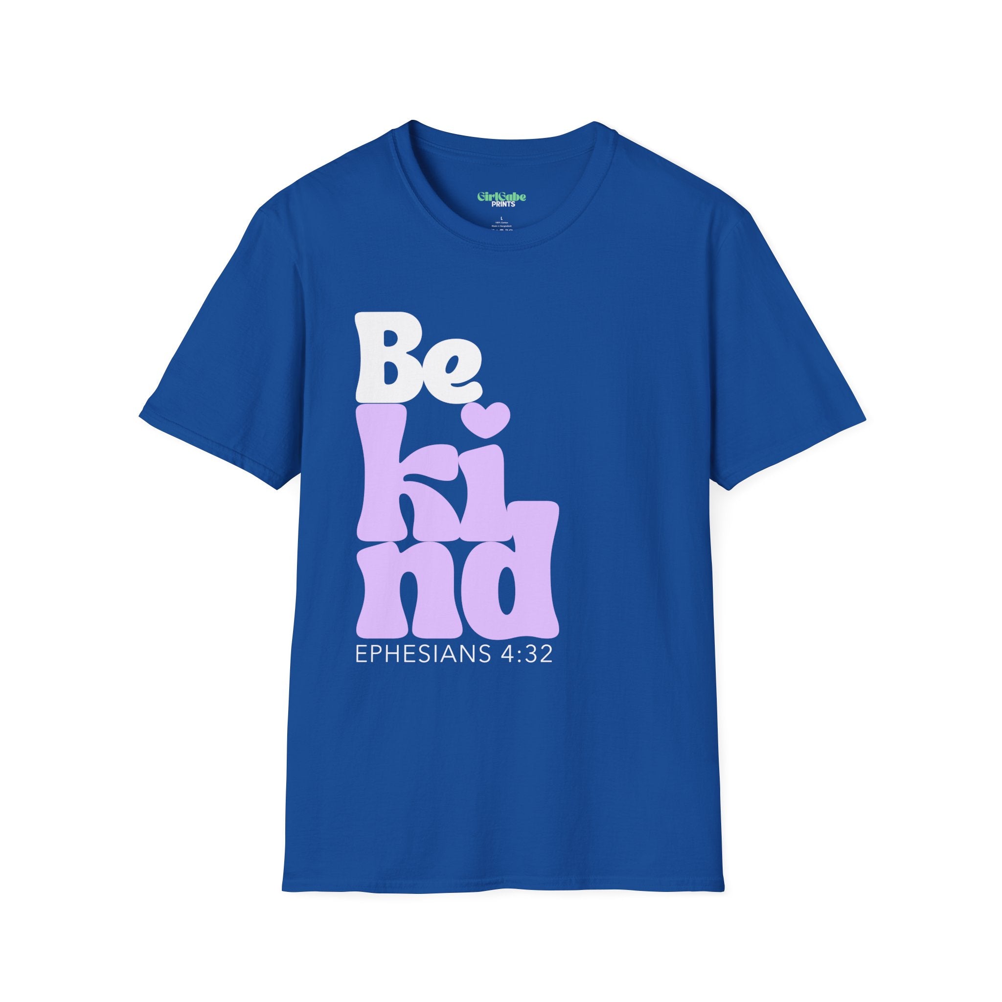 Be Kind T-Shirt Dark— Purple Retro Faith Tee (Ephesians 4:32)